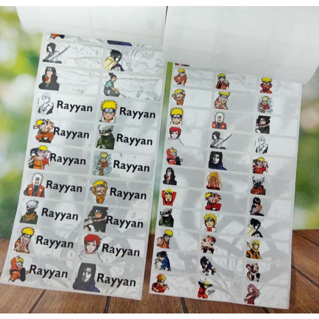 

Label Nama Import Waterproof NARUTO