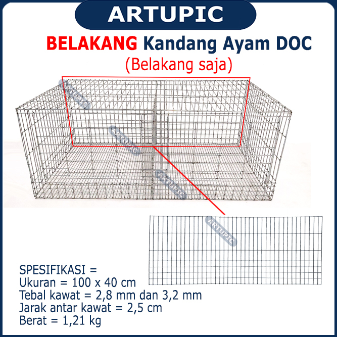 Belakang Saja Kandang Ayam DOC Pulet Pullet Baterai Galvanise