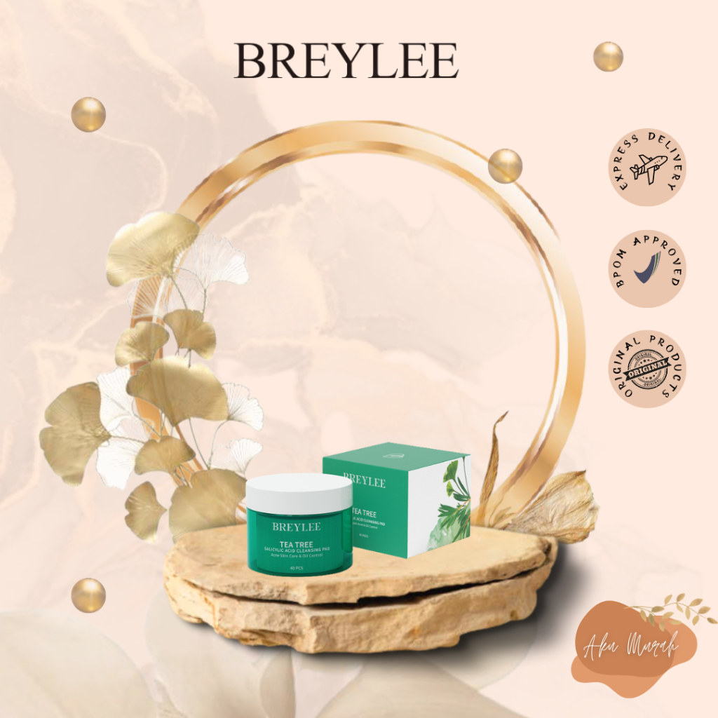 ✨ AKU MURAH ✨ BREYLEE Tea Tree Salicylic Acid Cleaning Pad isi 40 Pads