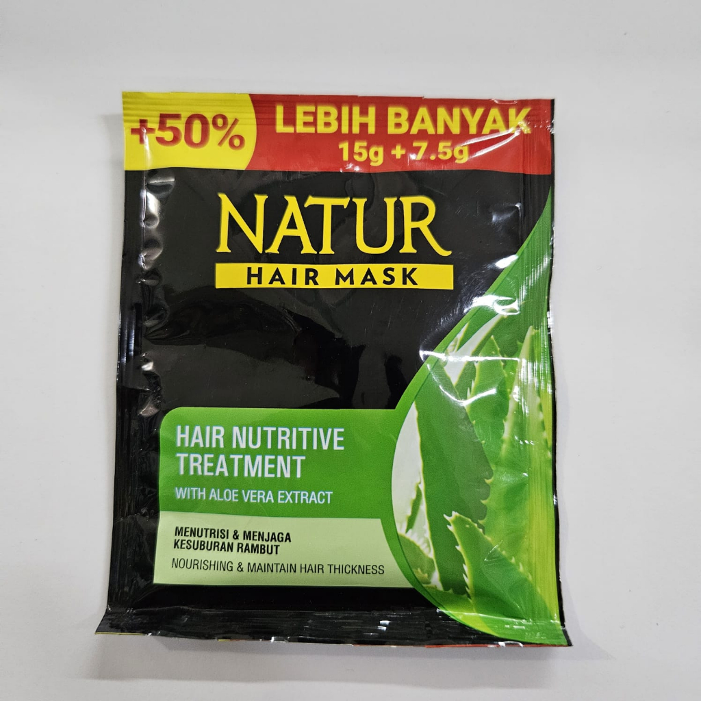 Natur Hair Mask Sachat 15 gr + 7.5 gr Aloe Ginseng