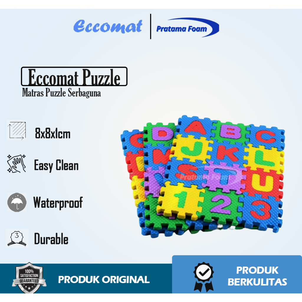 Matras Puzzle Abjad dan Angka Mini Mainan Anak Edukatif isi 36 pcs
