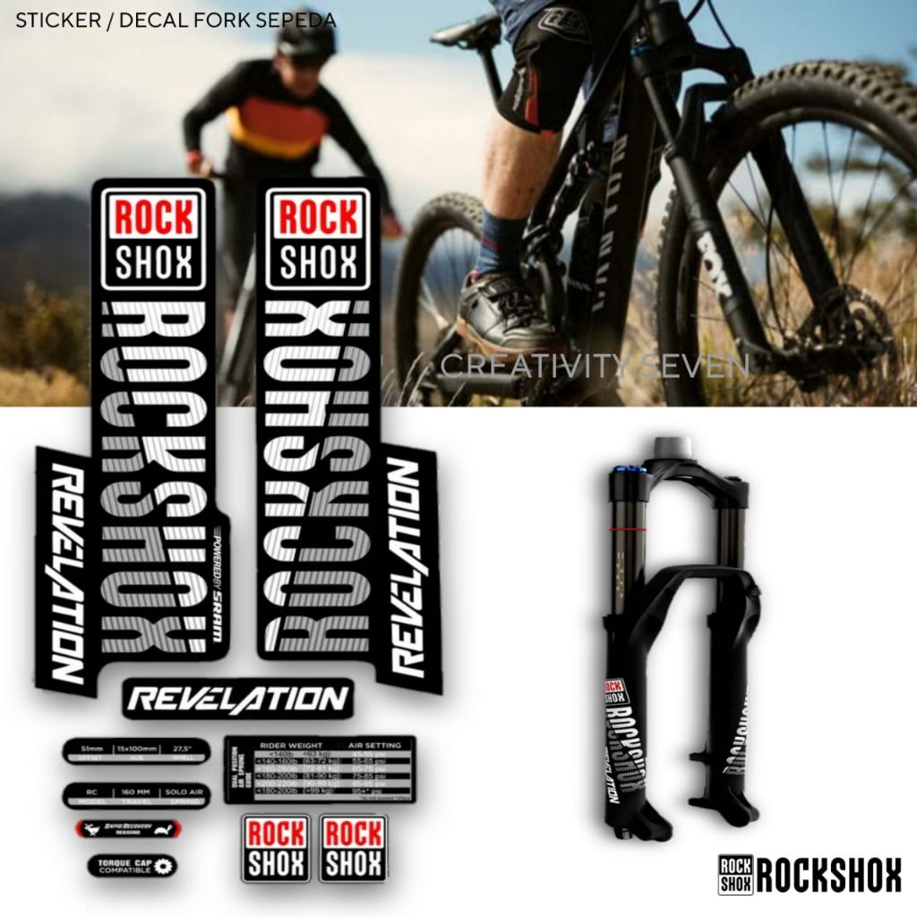 Sticker Fork sepeda - Sticker suspensi depan sepeda - Decal sepeda - Sticker sepeda - Aksesoris sepe