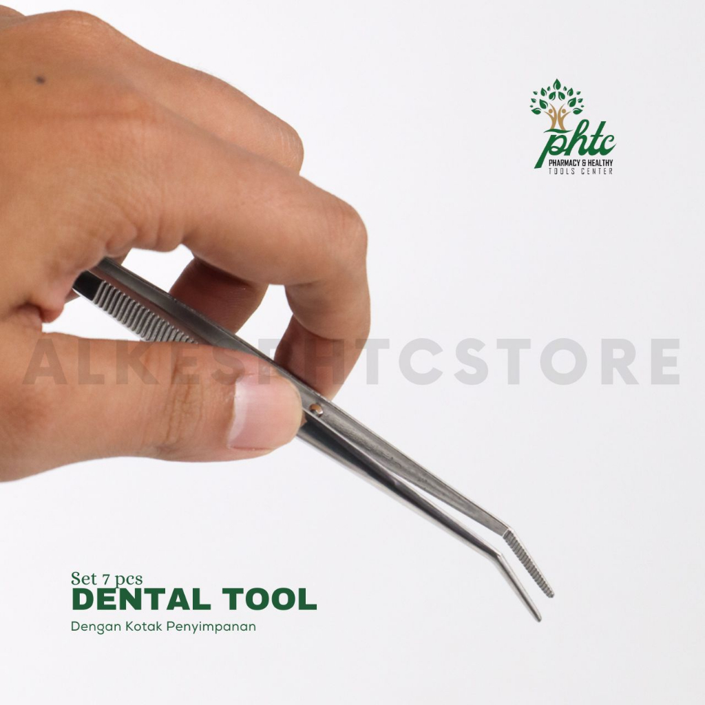 Dental Kit Alat Perawatan Dokter Gigi Stainless Steel Dentist Tool - 7-in-1 - Silver