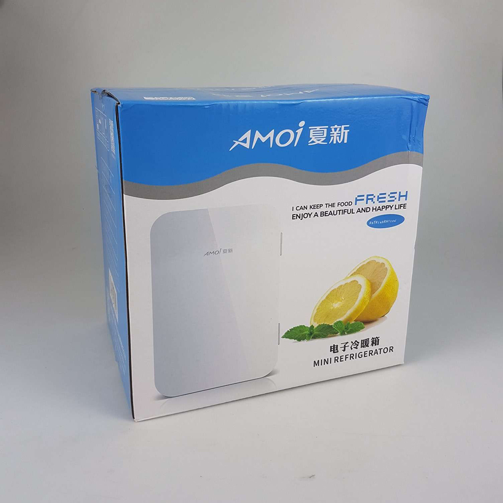 AMOI Kulkas Mini Mobil 2 in 1 Cooler Warmer 8L - HD-8L - White