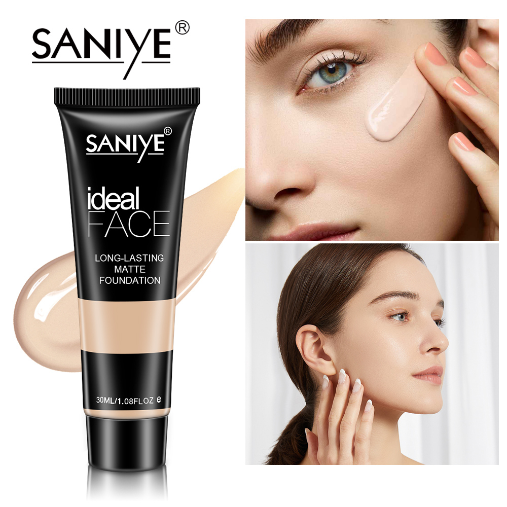 SANIYE Foundation Cair Matte Poreless Liquid Foundation Dengan Pelembab 3 Warna Full Coverage R1157