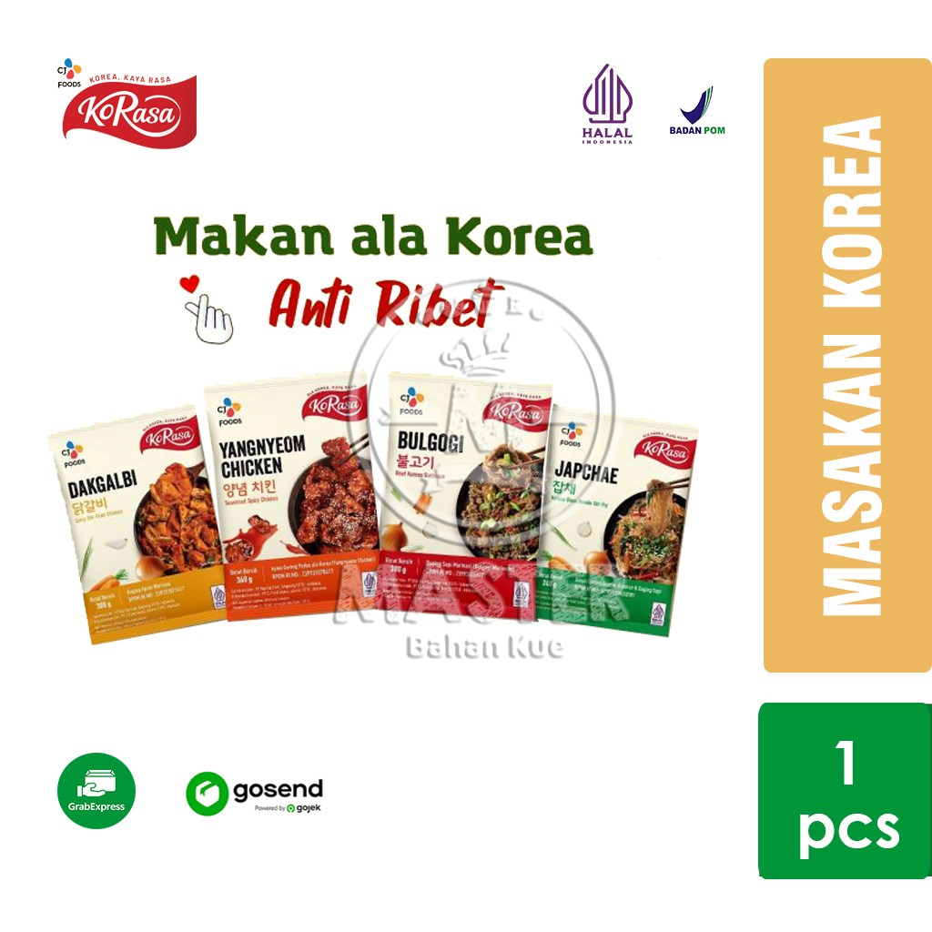 

Bulgogi / Dakgalbi / Yangnyeom Chicken / Japchae CJ KORASA [KHUSUS INSTANT]