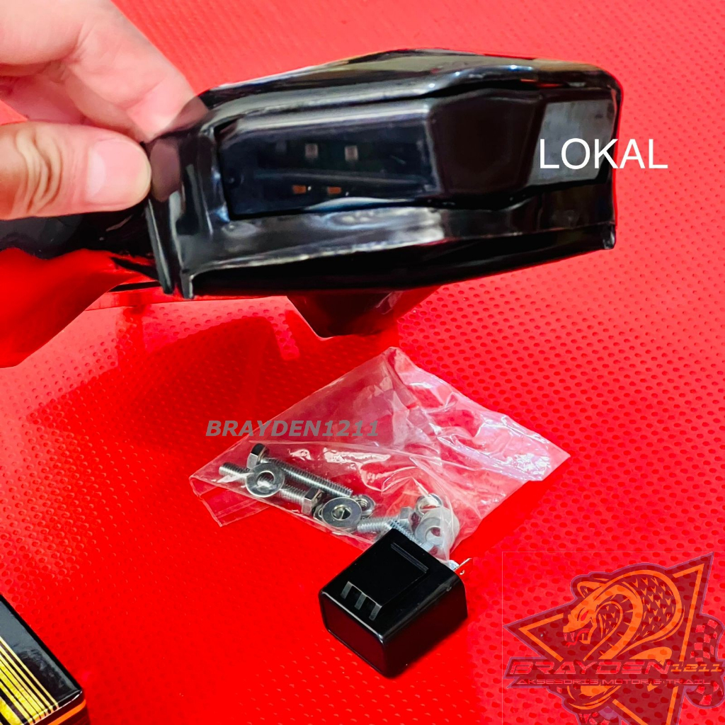 spakbor belakang stop lamp dan sein kawasaki klx 150 klx bf / stop 3in1 klx