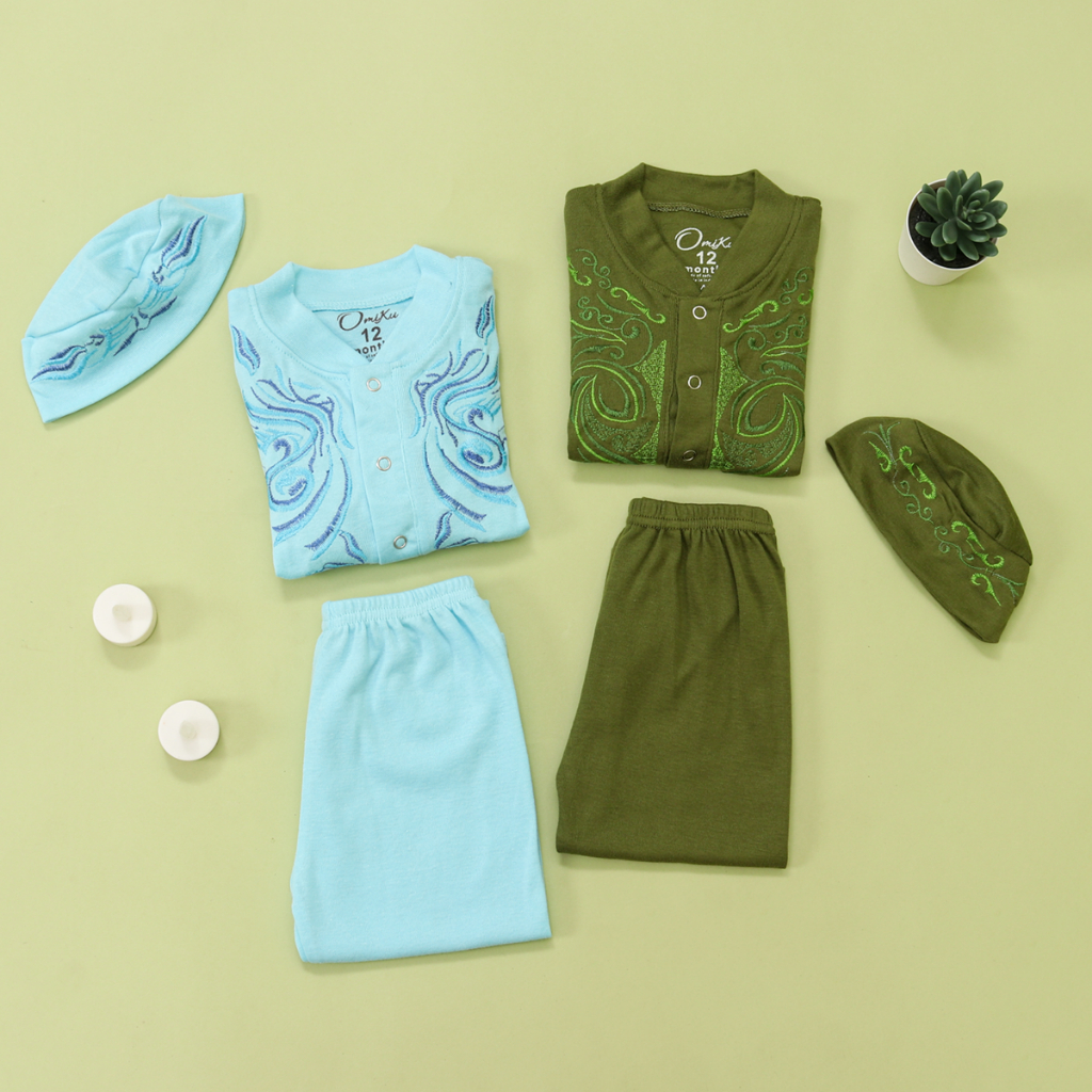 OMNIBABY - Setelan koko Bayi / Setelan koko Anak / Set Baju Koko Bayi + Peci SNI