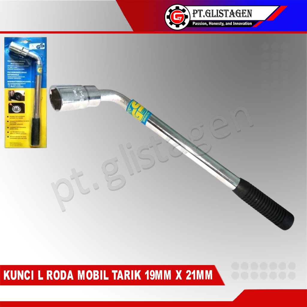 Kunci Roda Tarik 19mm X 21mm / Kunci Roda Mobil 19mm X 21mm / Kunci Roda L Tarik 19mm X 21mm