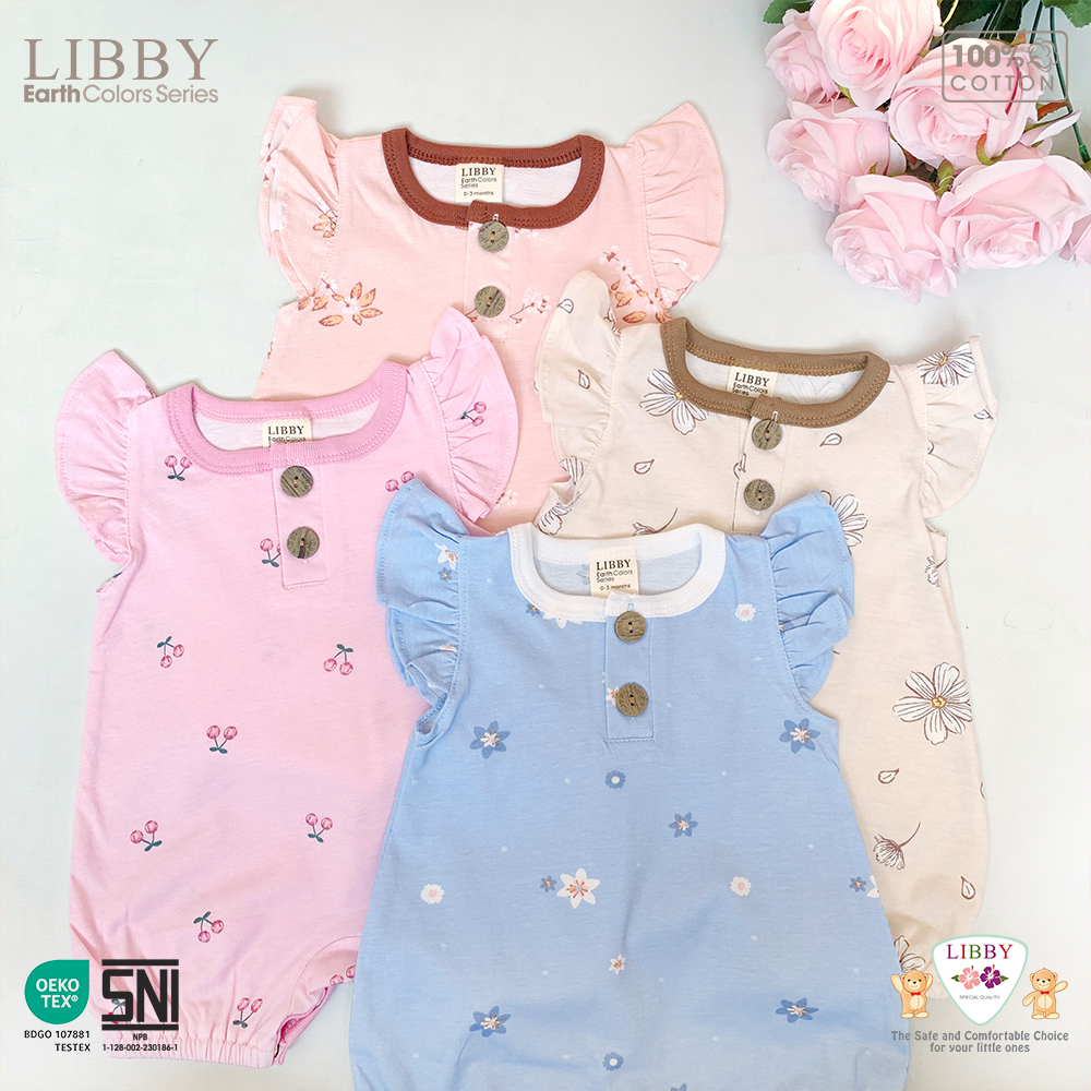 LIBBY Ivy Jumper Earth Color | Motif Size 0-3|3-6|6-12 Bulan (1 pcs/pack)