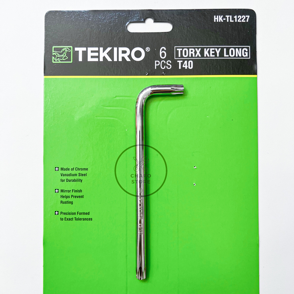 Tekiro kunci L bintang T10 15 20 25 27 30 40 45 50 torx key long