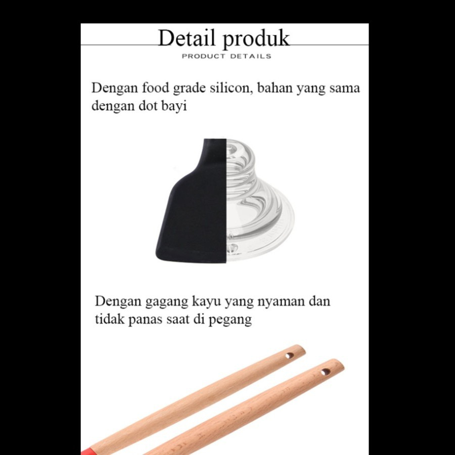 SODET - Spatula Silikon Anti Lengket Sutil Tahan Panas