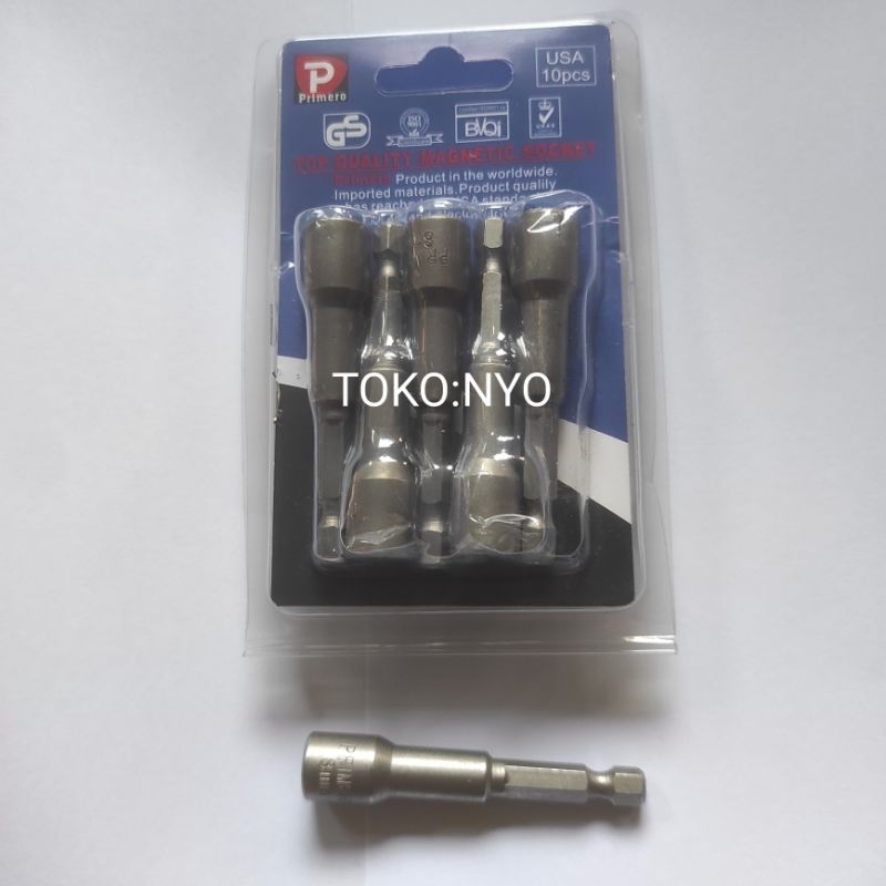 Kunci Baut Driling Magnetic 8 mm Socket Driling Kepala12- 1 Pcs.