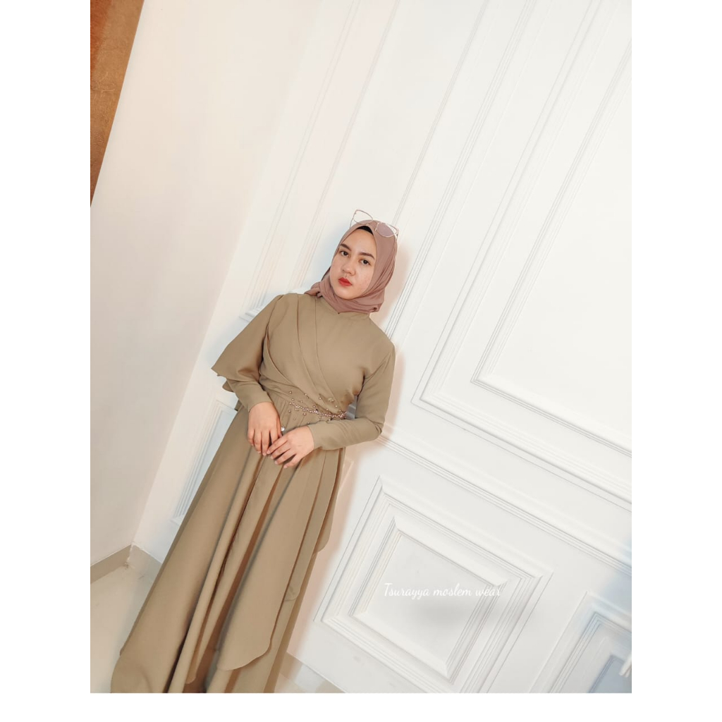 gaun pesta lamaran lebaran kondangan  - gaun muslimah - Revalsa dress