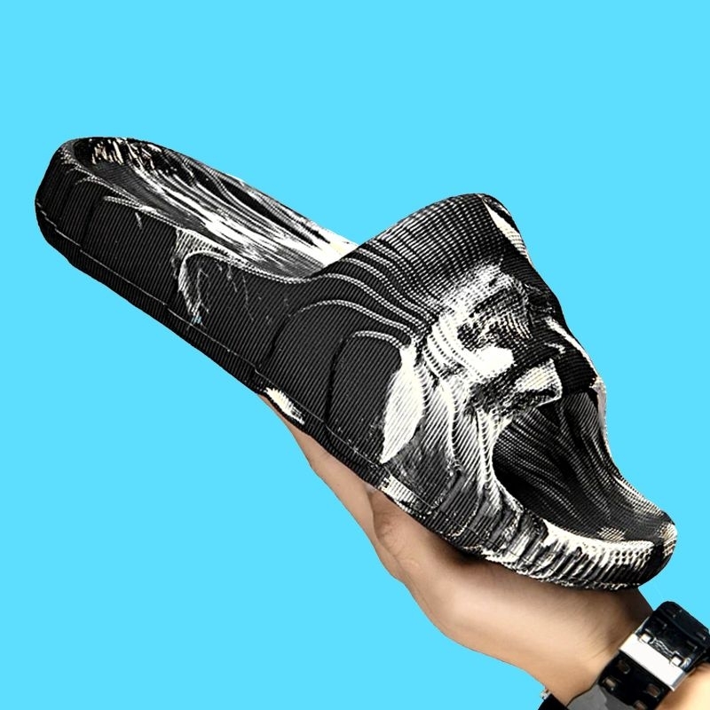 Sandal Slide Pria Adilette Motif Loreng / Sandal Adilette Sandal Viral Kekinian