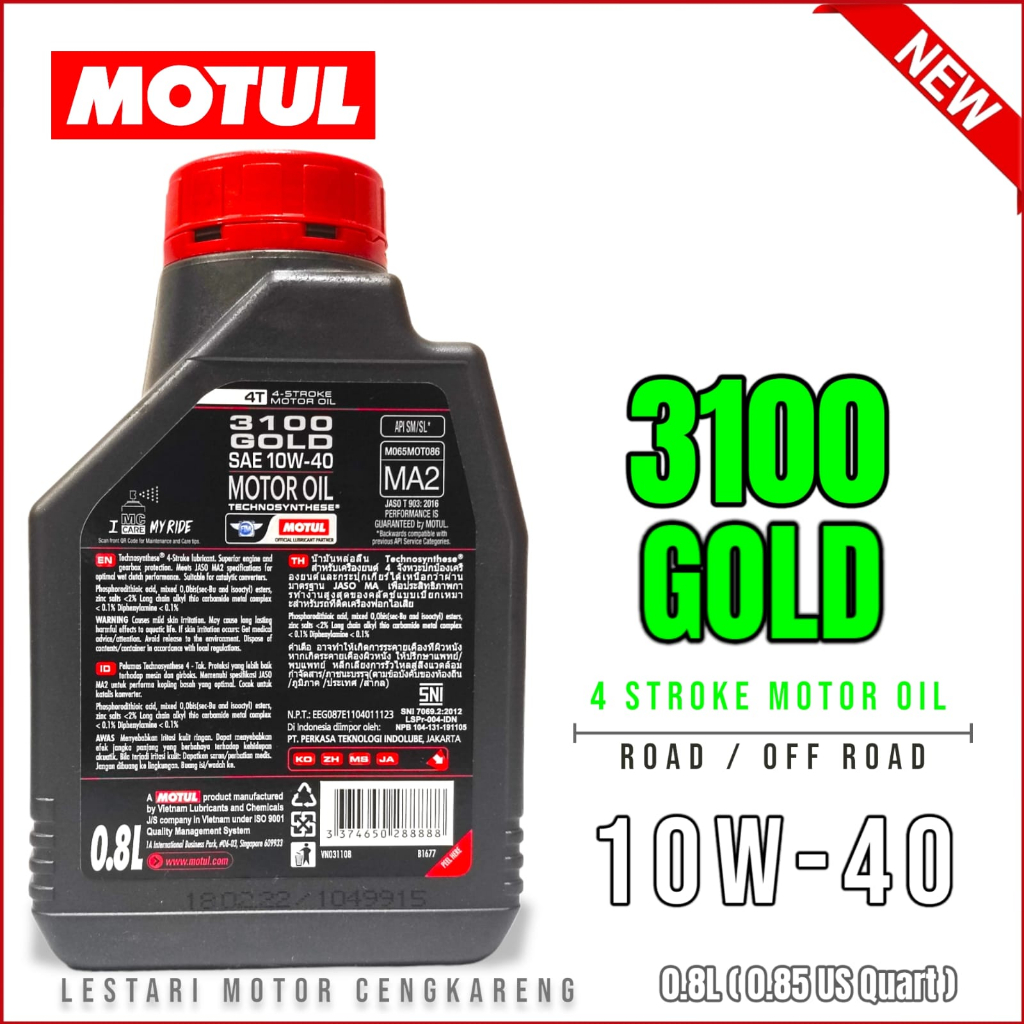 MOTUL Oli Motor 3100 GOLD 4T 10W40