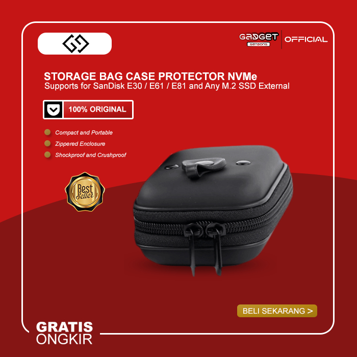 Storage Bag Pouch Soft Case SSD Sandisk E30 E60 E81 Tas Pelindung