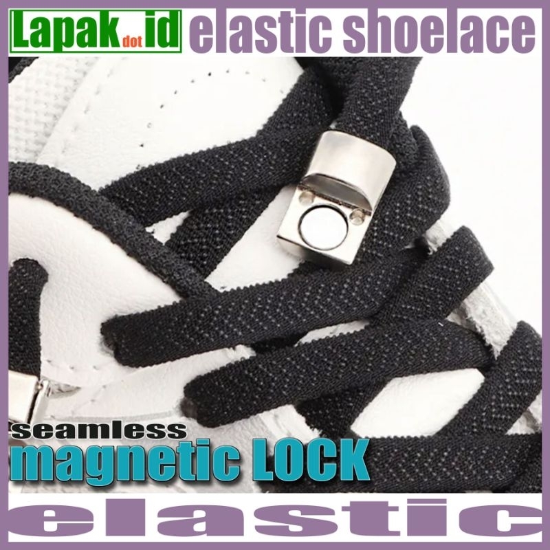 tali sepatu elastis lebar dengan pengunci magnet