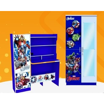 (KHUSUS SURABAYA) PAKET MEJA BELAJAR + LEMARI ANAK