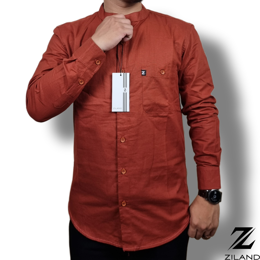 Kemko Dewasa ZILAND 009 Kemeja Koko Pria Lengan Panjang Polos Katun Sigaret Premium Ada Ukuran Jumbo High Quality