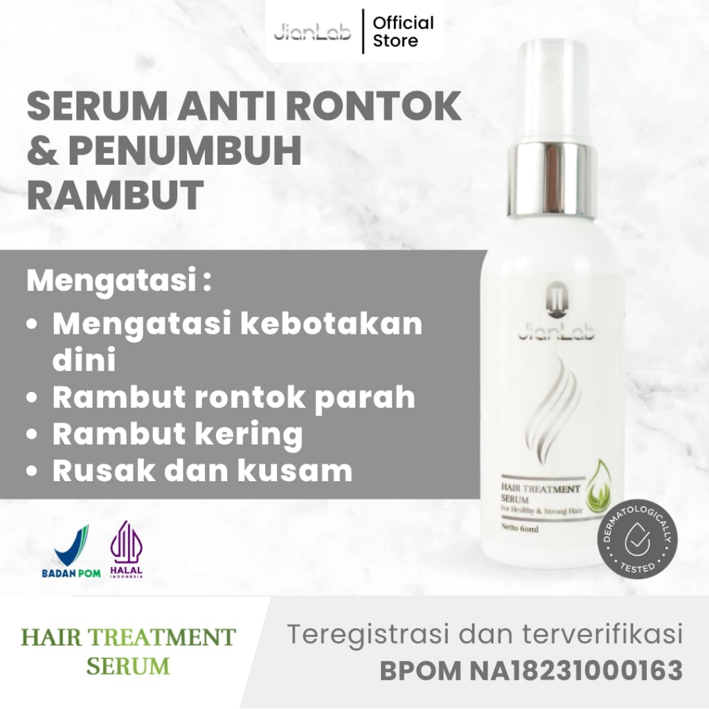 JIANLAB Hair Treatment Serum hair growt penumbuh rambut alami Rontok, Rusak, Ketombe, Sensitif