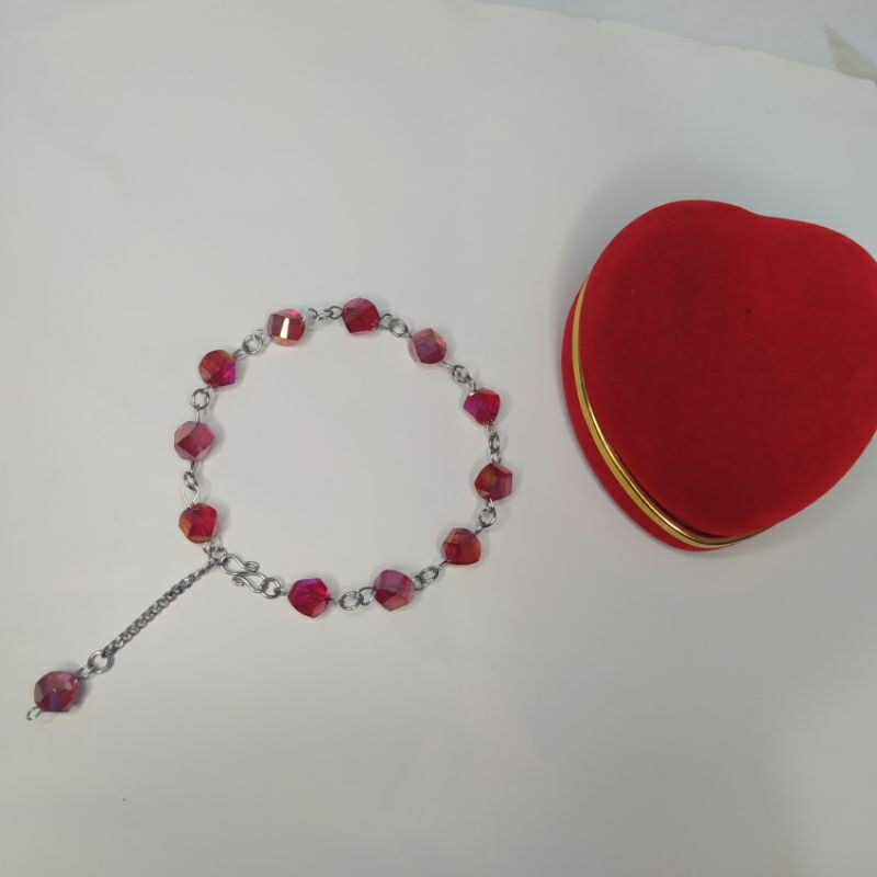 Gelang kristal spiral anti karat