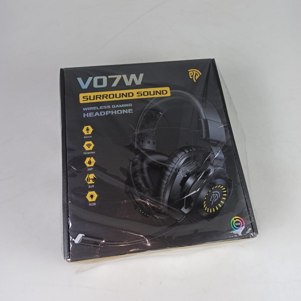 EasySMX Gaming Headphone Headset Wireless Super Bass with Mic - V07W - Black
