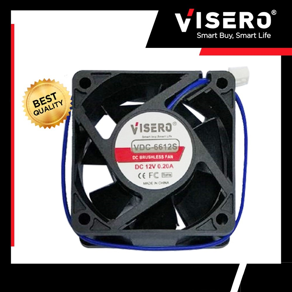 Kipas Fan DC 12V 6x6 plus Socket VISERO VDC-6612S Heatsink