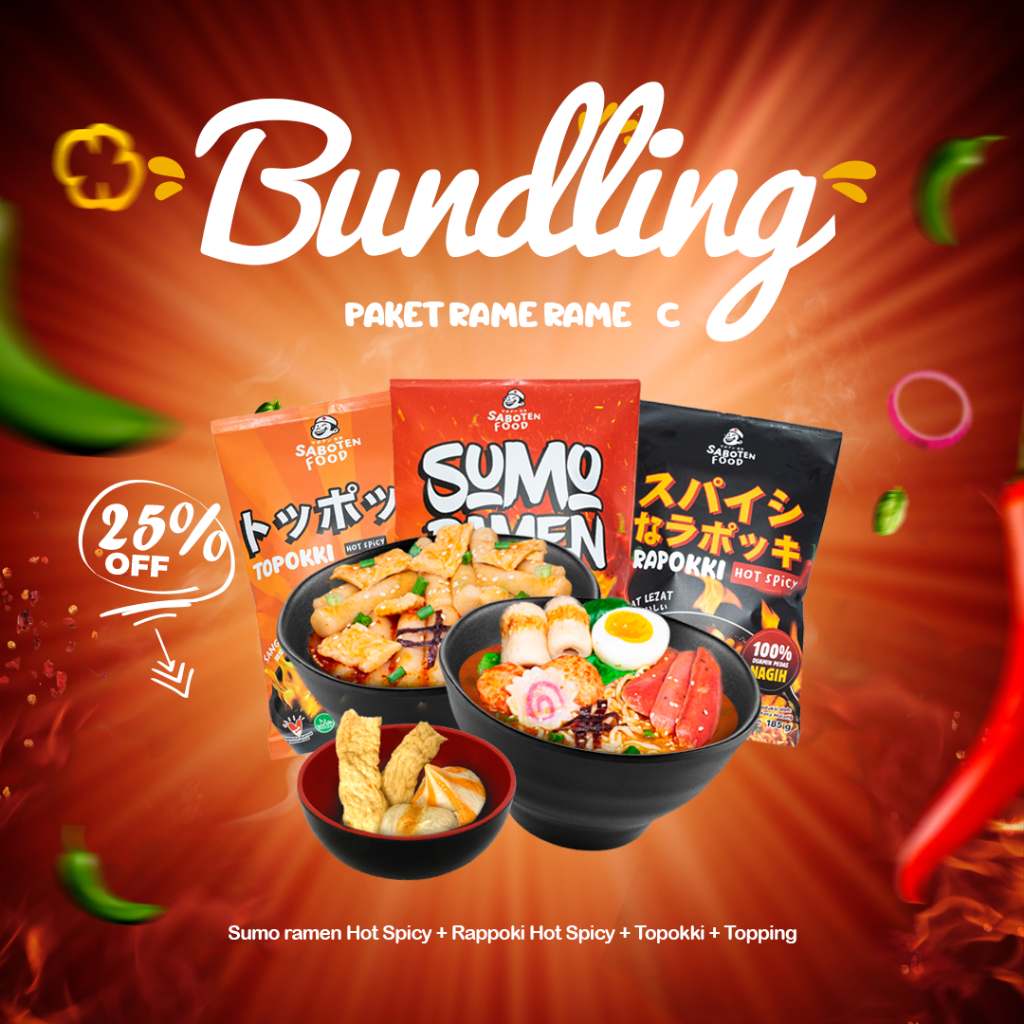 

Sabotenfood - Bundling Paket Rame Rame C + XTRA Topping