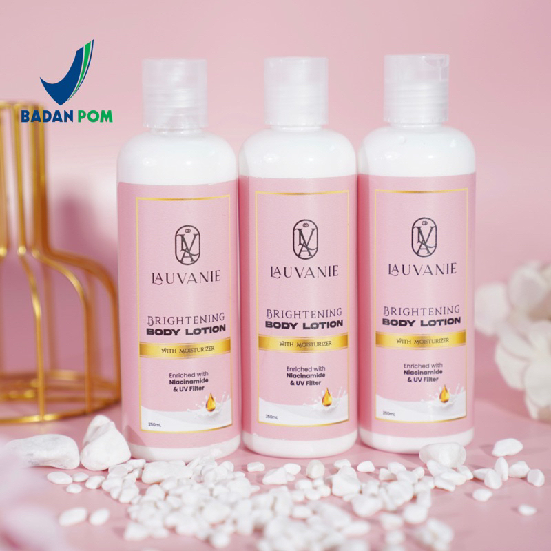 PAKET HEMAT 3 BODY LOTION PEMUTIH KULIT LAUVANIE || PEMUTIH KULIT BER BPOM DAN HALAL