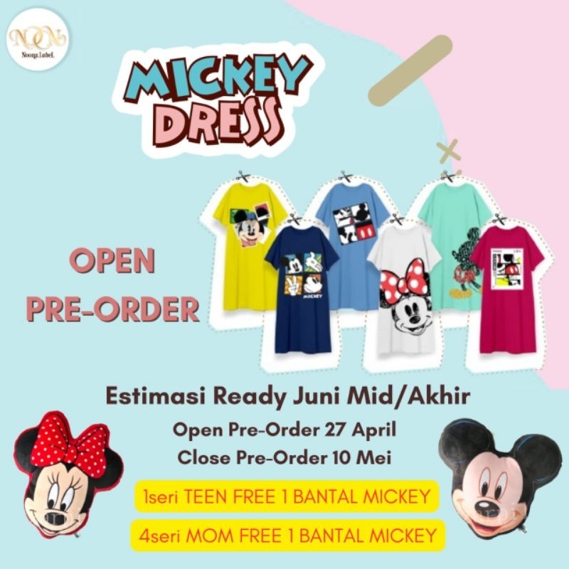 Pre Order Midi Dress Mickey by Noona bisa Cod