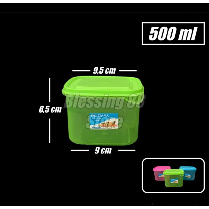 Toples Kotak KMP Zayn 500ml BPL032 / Toples Kue Serbaguna / toples gula / toples kopi / toples plast