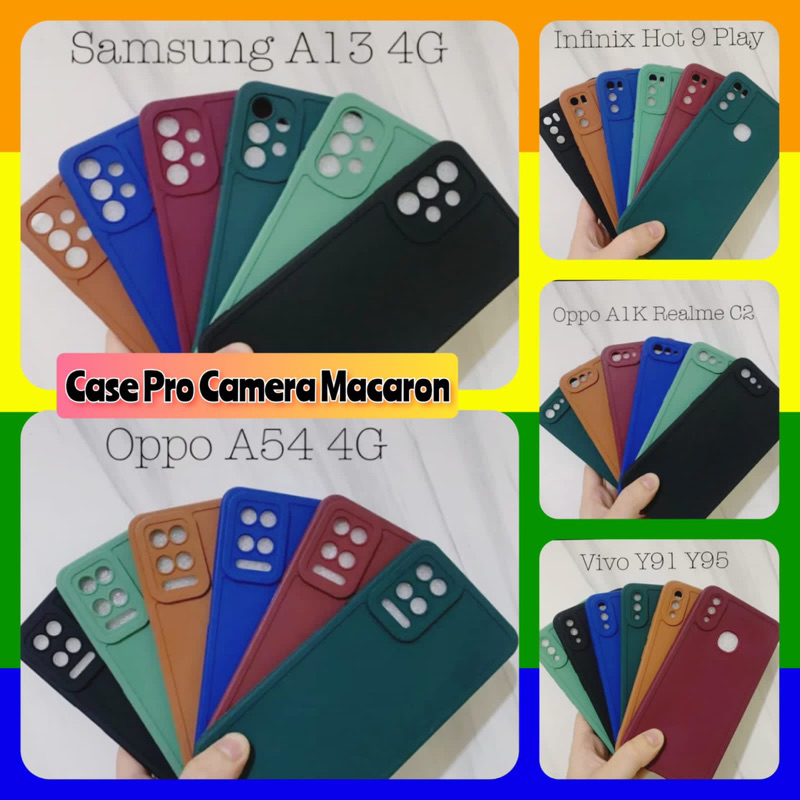 Case Realme 5 5i 5S 5 Pro 7 7i 7 Pro C25 C25S C25Y C31 C33 C35 Case Pro Camera Macaron Pelindung Kamera