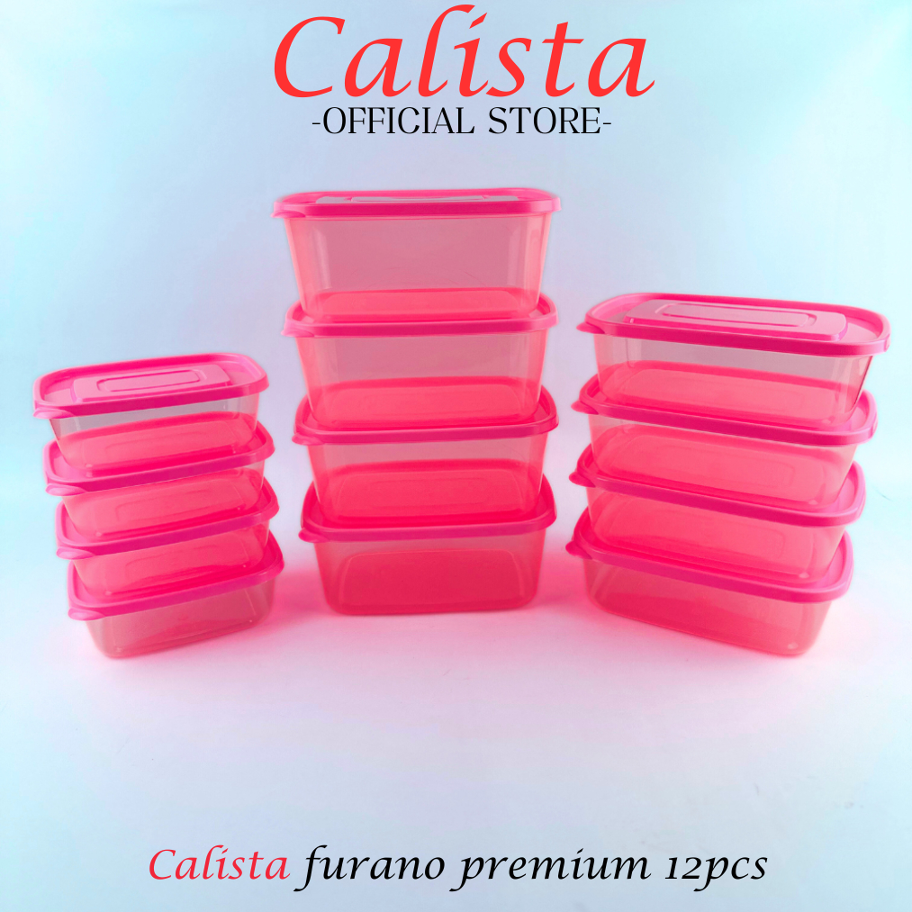 FOOD KONTAINER/CONTAINER SET - TOPLES KOTAK CALISTA FURANO BENING SEALWARE 1 SET ISI 12PCS - TEMPAT WADAH PENYIMPANAN MAKANAN BUAH SAYUR DIKULKAS - FOOD PREPARATION STORAGE SET - TOPLES KULKAS SET - TOPLES KUE KERING LEBARAN 1 SET