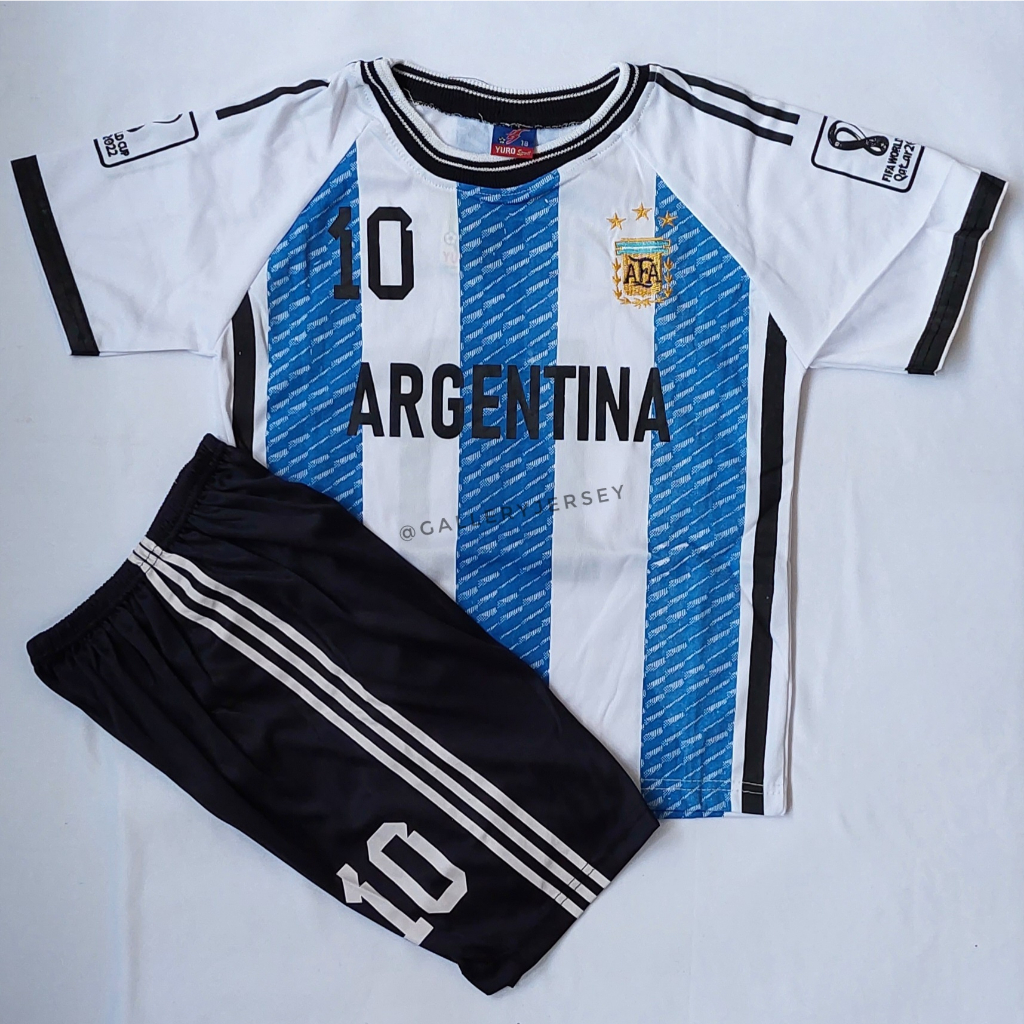SETELAN BAJU BOLA ANAK ANAK ARGENTINA SETELAN JERSEY ANAK ANAK ARGENTINA HOME MESSI