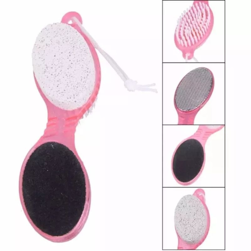 Sikat Penghalus Telapak Kaki 4In1 / Alat Komplit Perawat Tumit Pedicure Paddle Brush