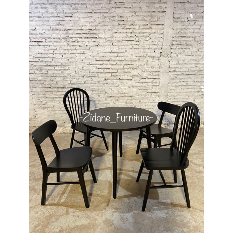 Set Meja Makan Minimalis / Meja Makan Bulat