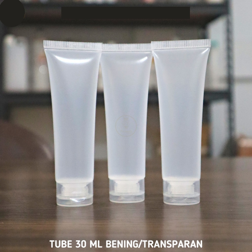 BN - Tube 30ml Bening Fliptop / Blank Tube 30ml Transparan Fliptop