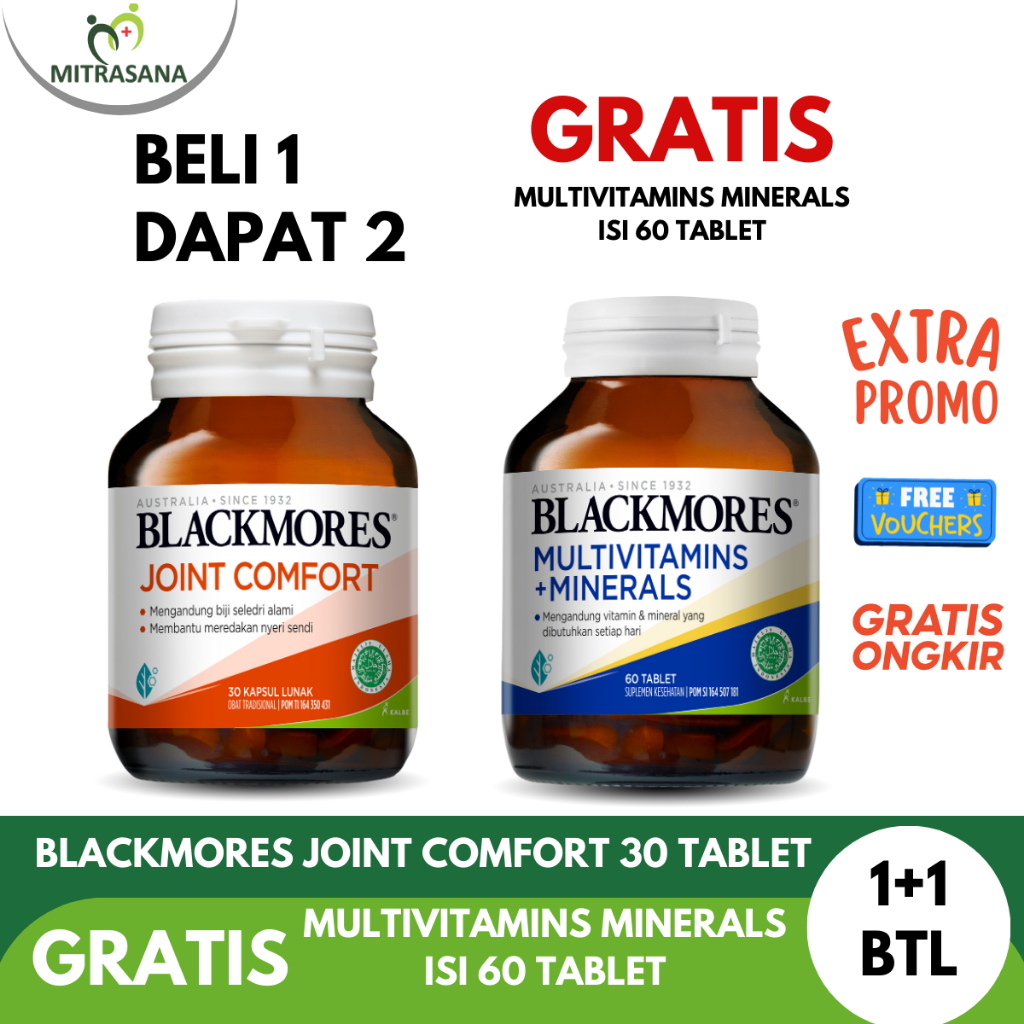 Blackmores Joint Comfort 30 Tablet GRATIS Blackmores Multivitamin dan Minerals 60 Tablet