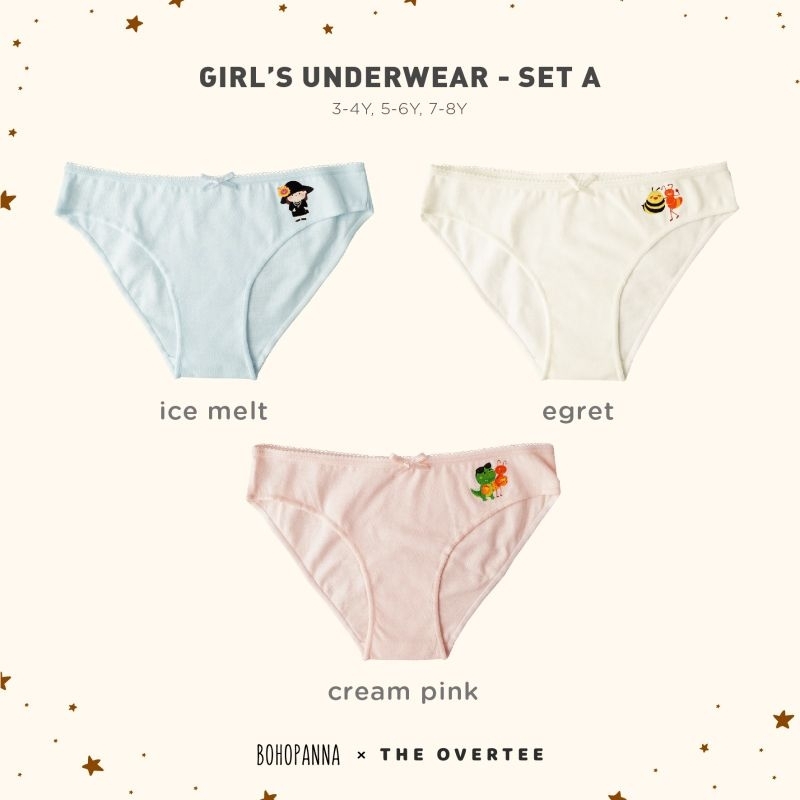 Bohopanna Boho Panna x The Overtee Girls Underwear | Celana Dalam Anak Perempuan