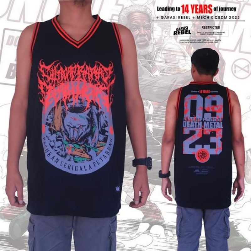 JERSEY CBDM CILALACAP BARAT DEATH METAL X garasi rebel distro / tshirt metal / baju pria distro lekb