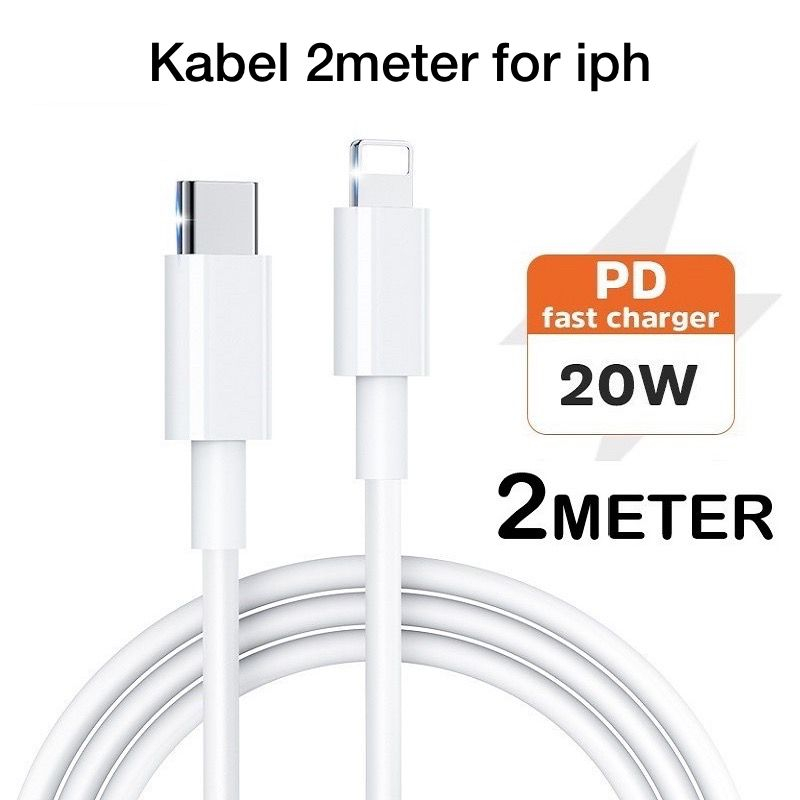 PD Kabel data 2meter for iph Lightning type-c data Fast charging usb charger PD 20W 25W Quick 200cm BY SMOLL