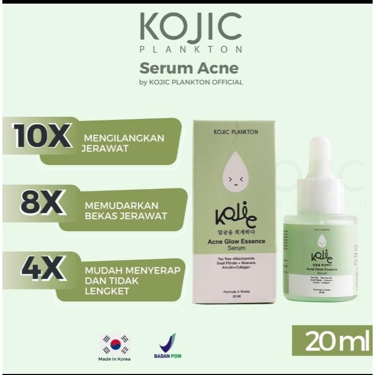 KOJIC PLANKTON WHITE ,PEELING and ACNE Glow Essence dan FACE Serum