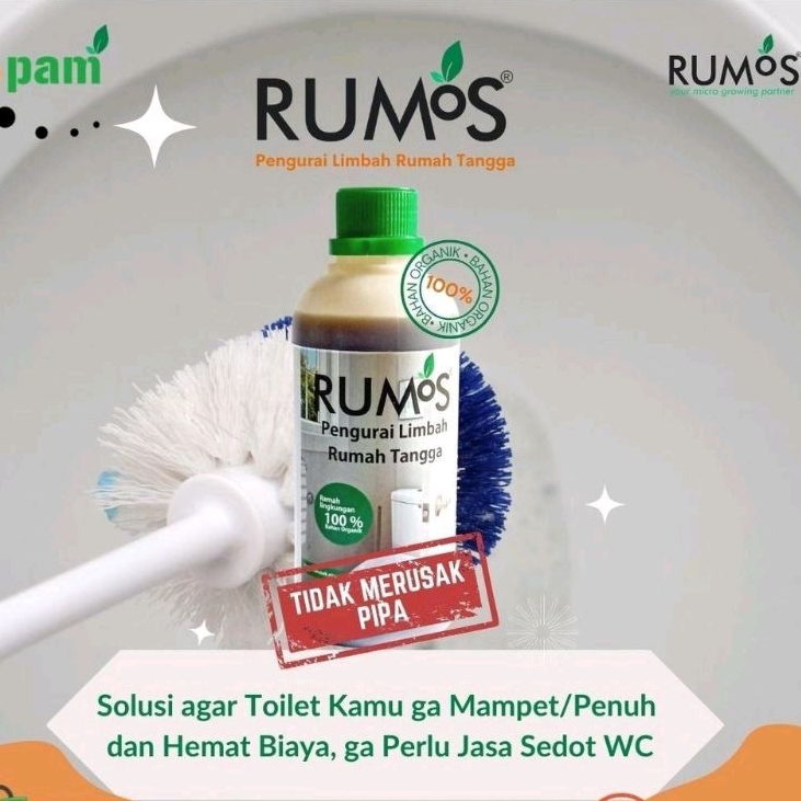 RUMOS Pengurai Limbah Rumah Tangga ||  Solusi WC, Wasrafel, Got penuh bau dan mampet