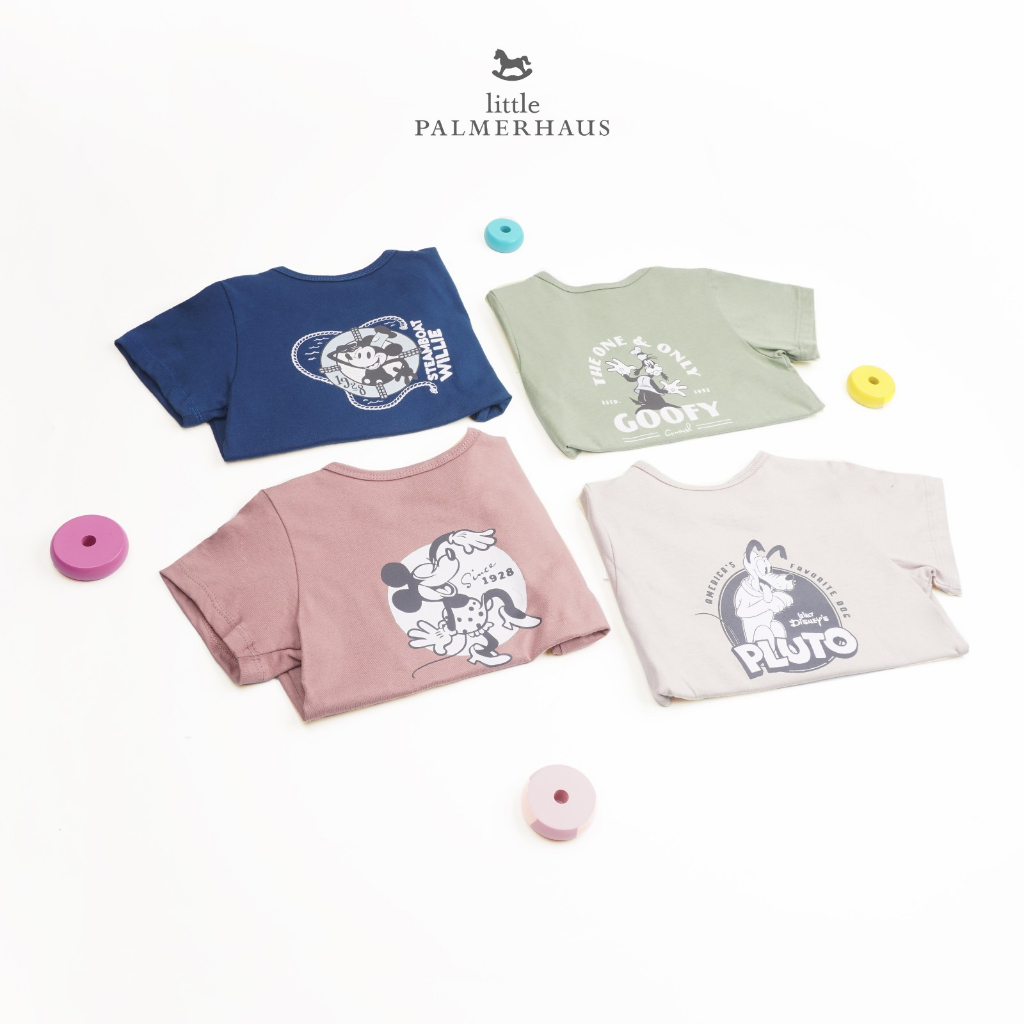 LITTLE PALMERHAUS DISNEY 100 PRINTED TEE ATASAN BAJU KAOS ANAK UNISEX MOTIF PRINTING 1-6 TAHUN