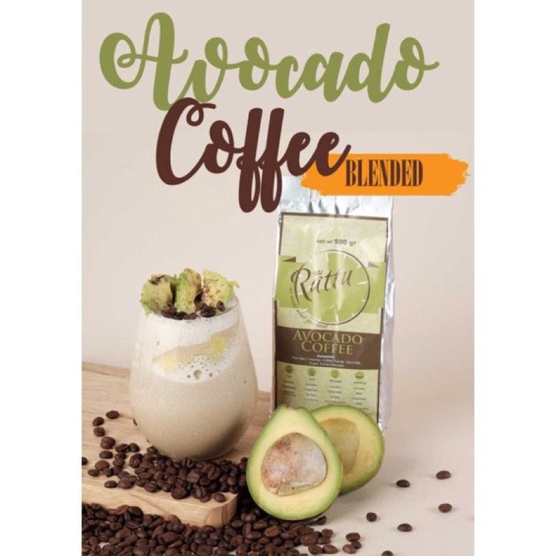 RATTU BEVERAGE AVOCADO COFFEE 500 GR POWDER PREMIUM