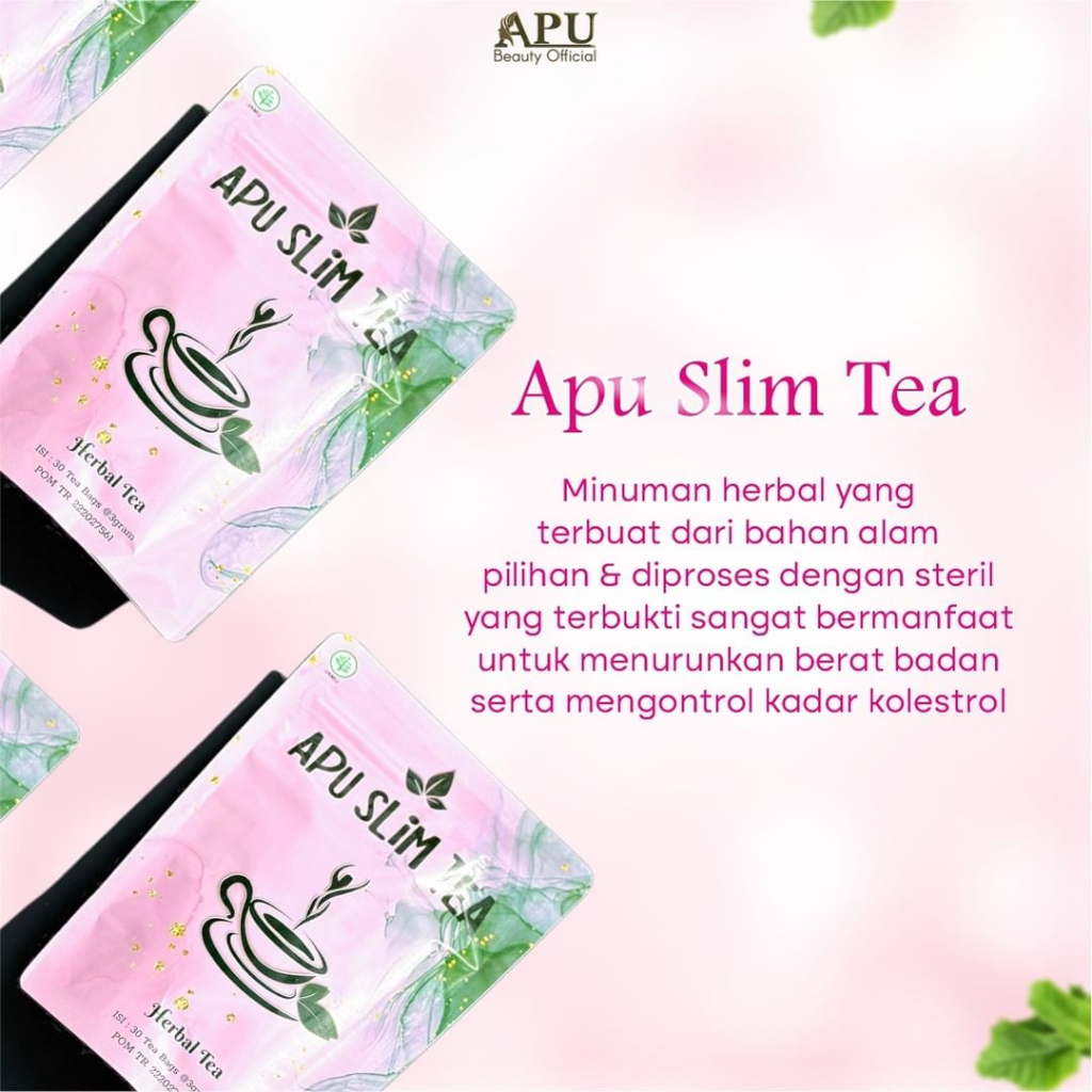 APU SLIM TEA | TEH DIET PELANGSING SLIMMING HERBAL BPOM | ISI 30