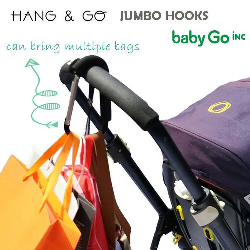 Baby Go Inc Jumbo Hook Gantungan Barang Stroller Bayi Anak Kuat Besar Traveling Kit Bepergian