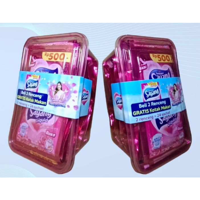 Deterjen Liquid 20ml Rose Lavender Original Fresh Pouch sabun SAYANG Laundry free box sealware ( harga per box isi 24pcs )