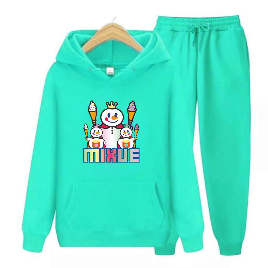 Setelan Sweater Hoodie Anak Mixue Grafic S,M,XL